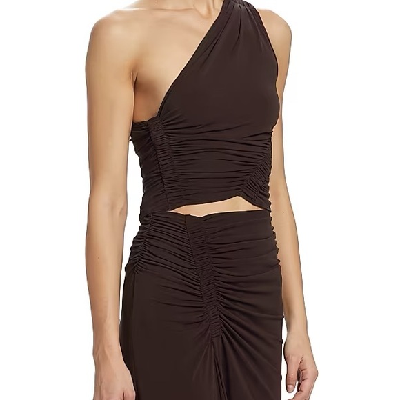 NWT ALC Kayden Jersey Top In Espresso Brown - Picture 2 of 6